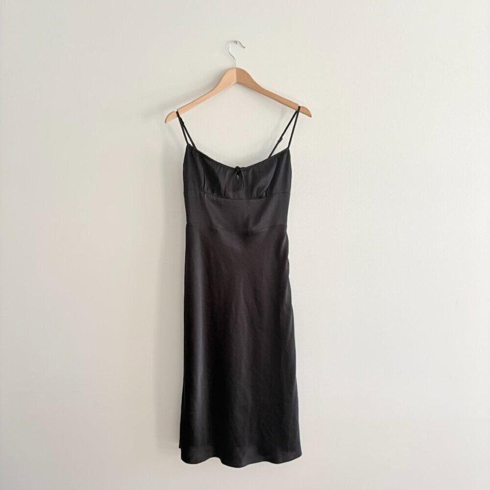 Aritzia Wilfred Satin Bellow Midi Dress Black Size 4 - Picture 5 of 8